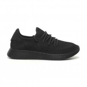 Adidași negri de bărbați design Mesh - FASHIONMIX.RO Adidași negri de bărbați design Mesh