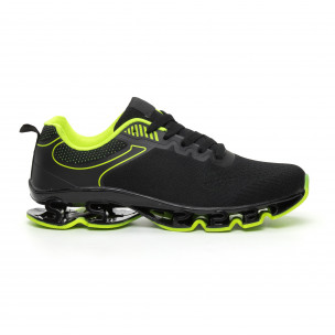 Adidași negri cu neon pentru bărbați - FASHIONMIX.RO Adidași negri cu neon pentru bărbați