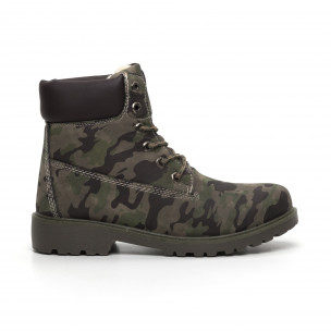 Ghete camuflaj cu căptușeală suplimentară pentru bărbați - FASHIONMIX.RO Ghete camuflaj cu căptușeală suplimentară pentru bărbați