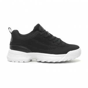 Adidași negri de bărbați cu talpă Chunky - FASHIONMIX.RO Adidași negri de bărbați cu talpă Chunky
