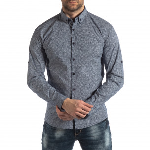 Cămașă cu mânecă lungă bărbați Baros albastră - FASHIONMIX.RO Cămașă cu mânecă lungă bărbați Baros albastră