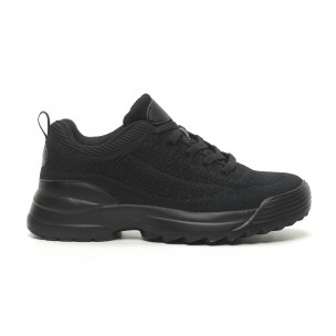 Adidași All black de bărbați cu talpă Chunky - FASHIONMIX.RO Adidași All black de bărbați cu talpă Chunky