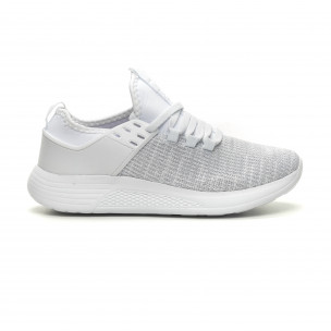 Adidași ușori de bărbați melanj alb - FASHIONMIX.RO Adidași ușori de bărbați melanj alb