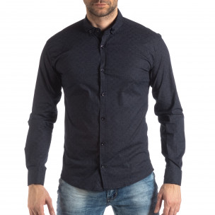 Cămașă cu mânecă lungă bărbați Baros albastră - FASHIONMIX.RO Cămașă cu mânecă lungă bărbați Baros albastră