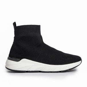 Pantofi sport negri tip șosetă de dama - FASHIONMIX.RO Pantofi sport negri tip șosetă de dama