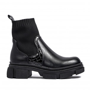 Botine de dama Fashion&Bella negre - FASHIONMIX.RO Botine de dama Fashion&Bella negre