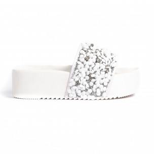 Papuci de dama Mellisa albi - FASHIONMIX.RO Papuci de dama Mellisa albi
