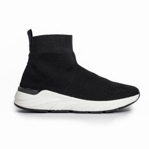 Pantofi sport negri tip șosetă de dama - FASHIONMIX.RO Pantofi sport negri tip șosetă de dama