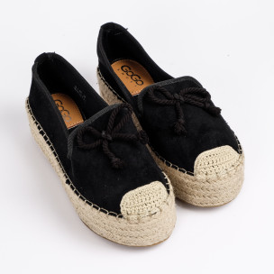 Espadrile de dama GoGo neagră - FASHIONMIX.RO Espadrile de dama GoGo neagră