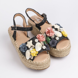 Espadrile de dama Mellisa neagră - FASHIONMIX.RO Espadrile de dama Mellisa neagră
