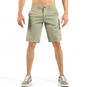 Pantaloni scurți de bărbați bej cu buzunare italiene - FASHIONMIX.RO Pantaloni scurți de bărbați bej cu buzunare italiene