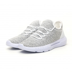 Adidași ușori de bărbați melanj alb - FASHIONMIX.RO Adidași ușori de bărbați melanj alb