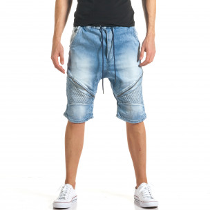 Blugi scurți bărbați TMK albaștri - FASHIONMIX.RO Blugi scurți bărbați TMK albaștri