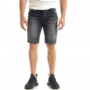 Blugi scurți bărbați Blackzi negri - FASHIONMIX.RO Blugi scurți bărbați Blackzi negri