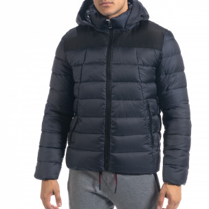 Geacă de puf pentru bărbați bleumarin - FASHIONMIX.RO Geacă de puf pentru bărbați bleumarin