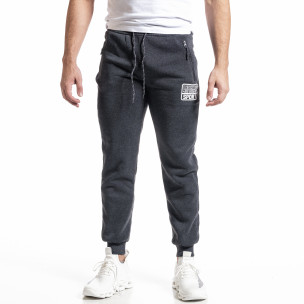 Pantaloni sport bărbați Nice gri - FASHIONMIX.RO Pantaloni sport bărbați Nice gri