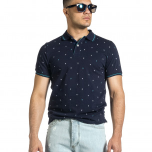 Tricou cu guler bărbați Baker's albastru - FASHIONMIX.RO Tricou cu guler bărbați Baker's albastru