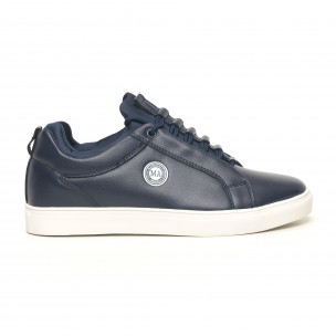 Teniși de bărbați bleumarin cu logo - FASHIONMIX.RO Teniși de bărbați bleumarin cu logo
