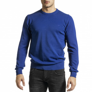 Pulover bărbați Code Casual albastru - FASHIONMIX.RO Pulover bărbați Code Casual albastru