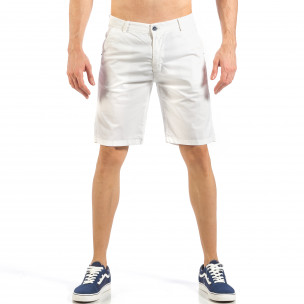 Pantaloni scurți de bărbați albi - FASHIONMIX.RO Pantaloni scurți de bărbați albi