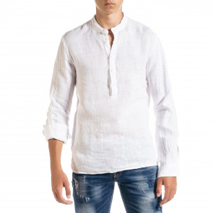 Cămașă cu mânecă lungă bărbați Duca Homme albă - FASHIONMIX.RO Cămașă cu mânecă lungă bărbați Duca Homme albă