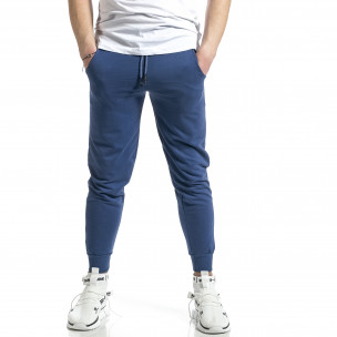 Pantaloni sport bărbați Soni Fashion albastru - FASHIONMIX.RO Pantaloni sport bărbați Soni Fashion albastru