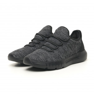 Adidași ușori de bărbați melanj negru - FASHIONMIX.RO Adidași ușori de bărbați melanj negru