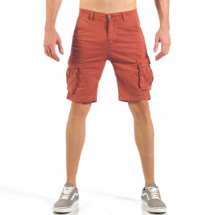Pantaloni cargo scurți de bărbați în roșu - FASHIONMIX.RO Pantaloni cargo scurți de bărbați în roșu