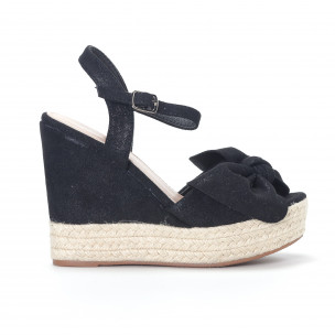 Sandale de dama negre cu platforma - FASHIONMIX.RO Sandale de dama negre cu platforma