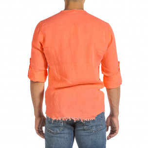 Cămașă cu mânecă lungă bărbați Duca Fashion orange  2