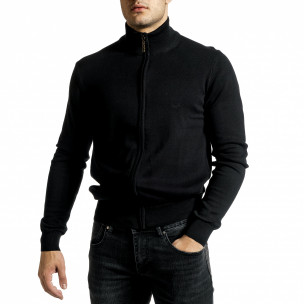 Pulover bărbați Code Casual negru - FASHIONMIX.RO Pulover bărbați Code Casual negru