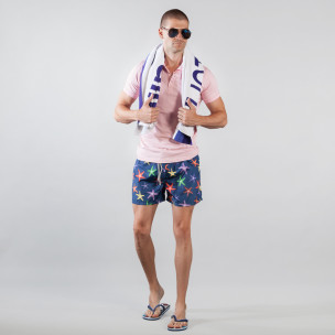Costum de baie pentru bărbați albastru cu stele de mare - FASHIONMIX.RO Costum de baie pentru bărbați albastru cu stele de mare