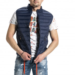 Vestă bărbați The Power albastră - FASHIONMIX.RO Vestă bărbați The Power albastră