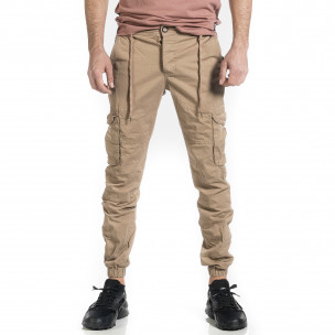 Pantaloni cargo bărbați Blackzi bej - FASHIONMIX.RO Pantaloni cargo bărbați Blackzi bej