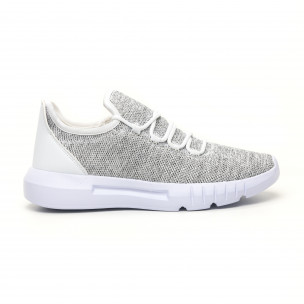 Adidași ușori de bărbați melanj alb - FASHIONMIX.RO Adidași ușori de bărbați melanj alb