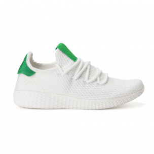 Adidași de bărbați în alb-verde cu talpa ușoara - FASHIONMIX.RO Adidași de bărbați în alb-verde cu talpa ușoara