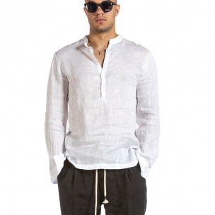 Cămașă cu mânecă lungă bărbați Made in Italy albă - FASHIONMIX.RO Cămașă cu mânecă lungă bărbați Made in Italy albă