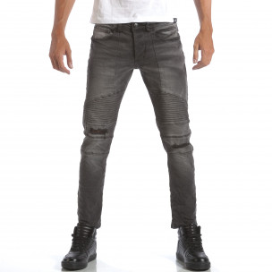 Blugi bărbați Justing gri - FASHIONMIX.RO Blugi bărbați Justing gri