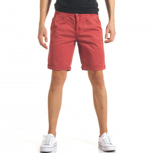 Pantaloni scurți bărbați Bread & Buttons roșii - FASHIONMIX.RO Pantaloni scurți bărbați Bread & Buttons roșii