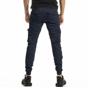 Pantaloni cargo bărbați Blackzi albaștri 2