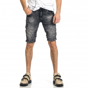 Blugi scurți bărbați Yes!Boy negri - FASHIONMIX.RO Blugi scurți bărbați Yes!Boy negri