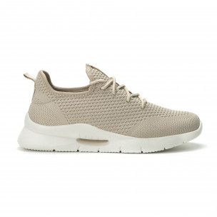 Adidași pentru bărbați Hole design bej model ușor - FASHIONMIX.RO Adidași pentru bărbați Hole design bej model ușor