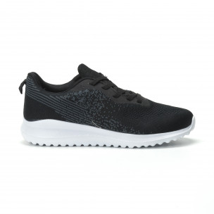 Adidași ultra ușori din țesătură neagră și gri pentru bărbați - FASHIONMIX.RO Adidași ultra ușori din țesătură neagră și gri pentru bărbați