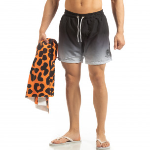 Costum de baie pentru bărbați negru degrade - FASHIONMIX.RO Costum de baie pentru bărbați negru degrade