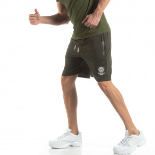 Pantaloni sport scurți verzi pentru bărbați - FASHIONMIX.RO Pantaloni sport scurți verzi pentru bărbați