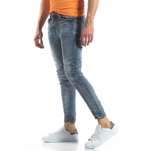 Washed Slim Jeans în gri-albastru - FASHIONMIX.RO Washed Slim Jeans în gri-albastru