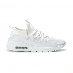 Adidași albi Air de bărbați model ușor - FASHIONMIX.RO Adidași albi Air de bărbați model ușor
