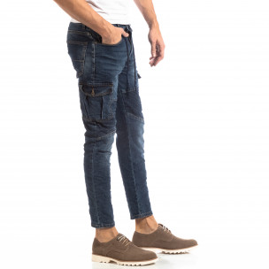 Cargo Jeans albaștri pentru bărbați - FASHIONMIX.RO Cargo Jeans albaștri pentru bărbați