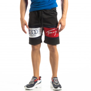 Pantaloni scurți de sport negri GOOD pentru bărbați - FASHIONMIX.RO Pantaloni scurți de sport negri GOOD pentru bărbați