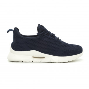 Adidași pentru bărbați Hole design albaștri model ușor - FASHIONMIX.RO Adidași pentru bărbați Hole design albaștri model ușor